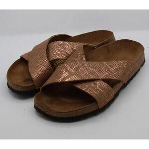 Papillio by Birkenstock Daytona Copper Slip On Sandals Women's Size EU 39 US 8